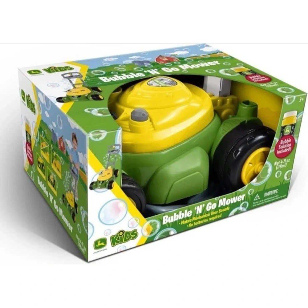 John Deere Bubble Lawn Mower for Toddlers, Bubble Blowing Machines, In & Outdoor